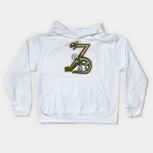 Celtic Cat Letter Z Kids Hoodie